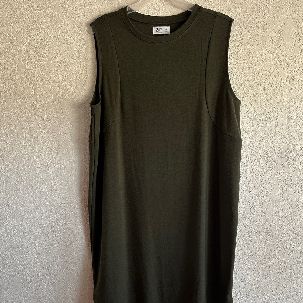 Maurices Olive Sleeveless Midi Dress